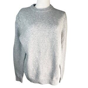 2/$30 ZARA Attractive Light Gray Large Knit Sweater Polyester & Wool Blend